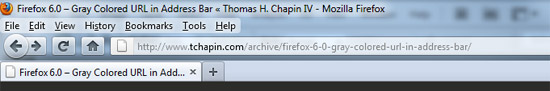 Firefox 6.0 Address Bar
